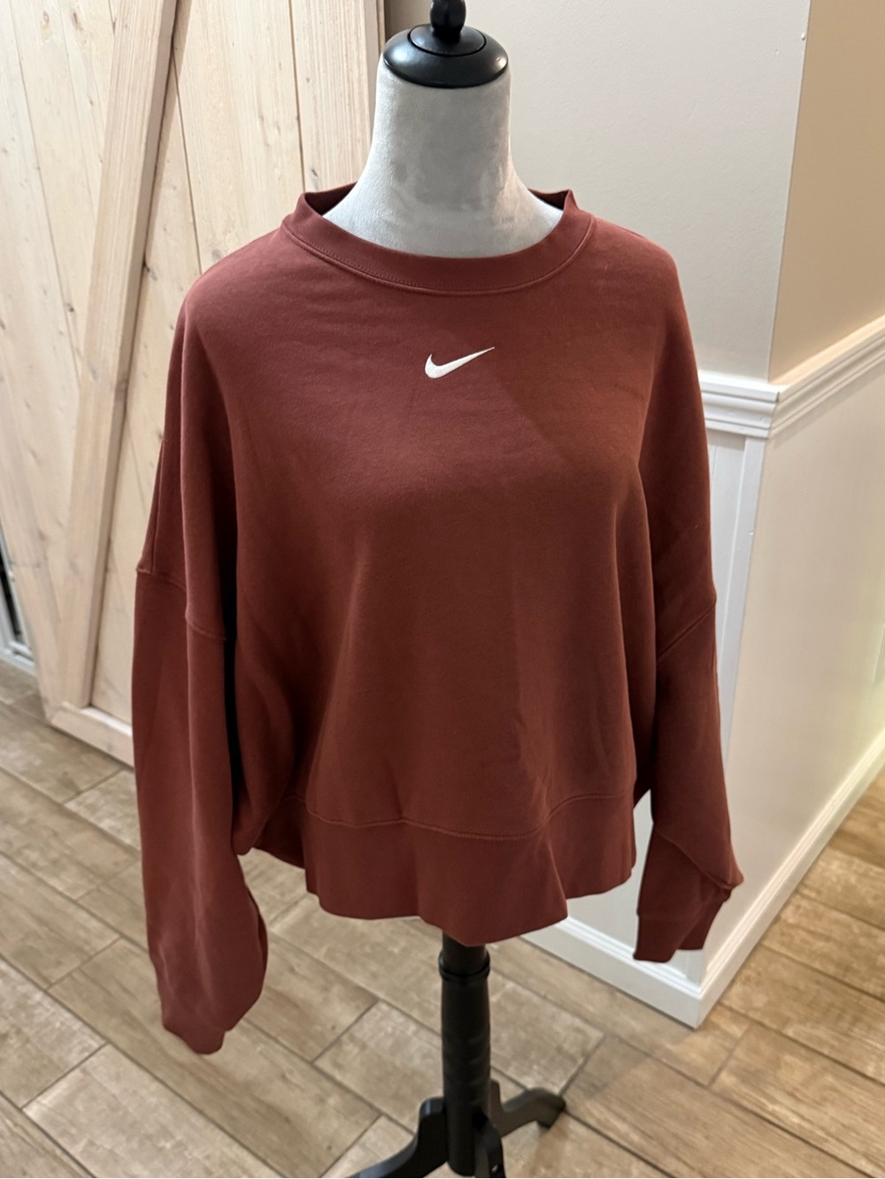 Nike Women's Rust Red Phoenix Crewneck Sweatshirt